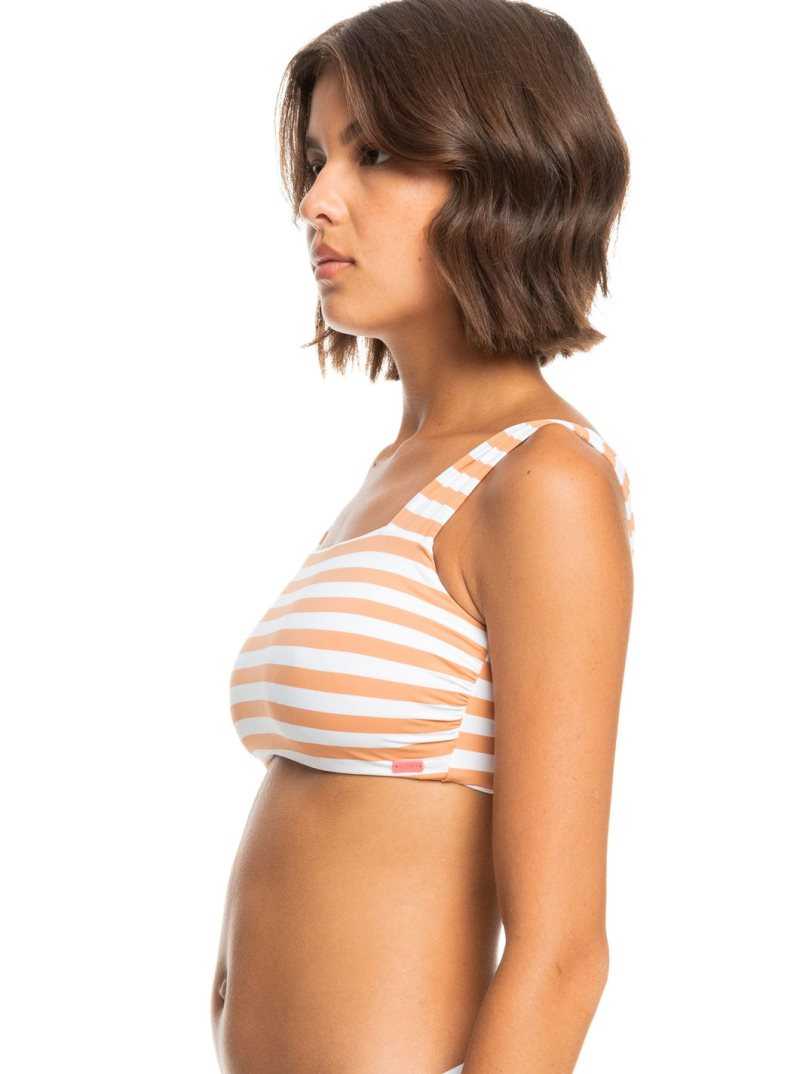 Hauts De Bikini Roxy Printed Beach Classics Bralette Femme Stripes | 802653DZT