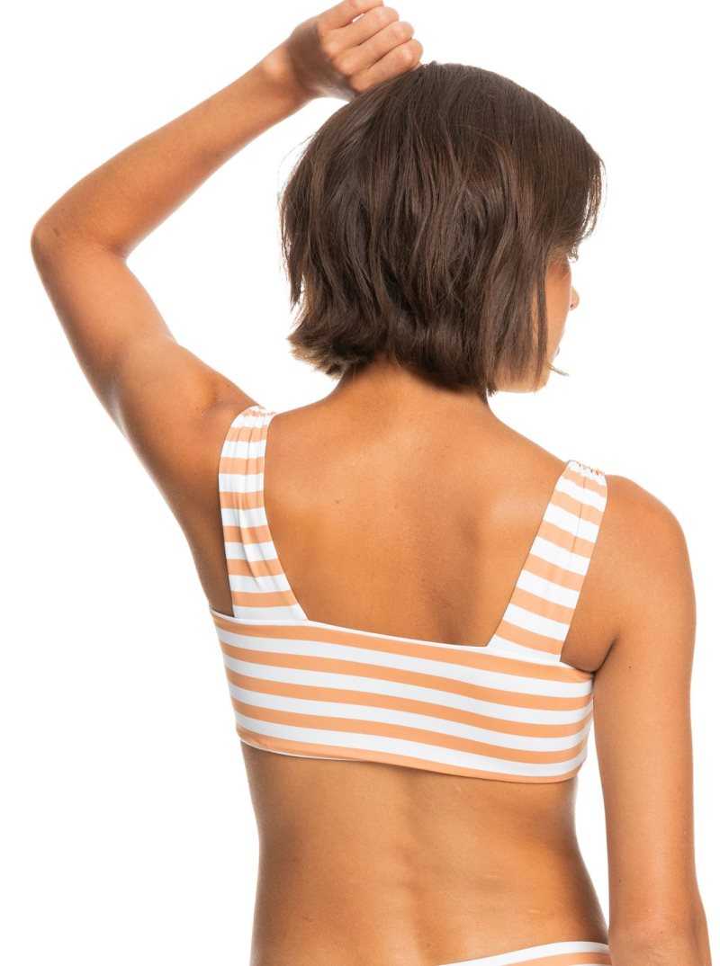 Hauts De Bikini Roxy Printed Beach Classics Bralette Femme Stripes | 802653DZT