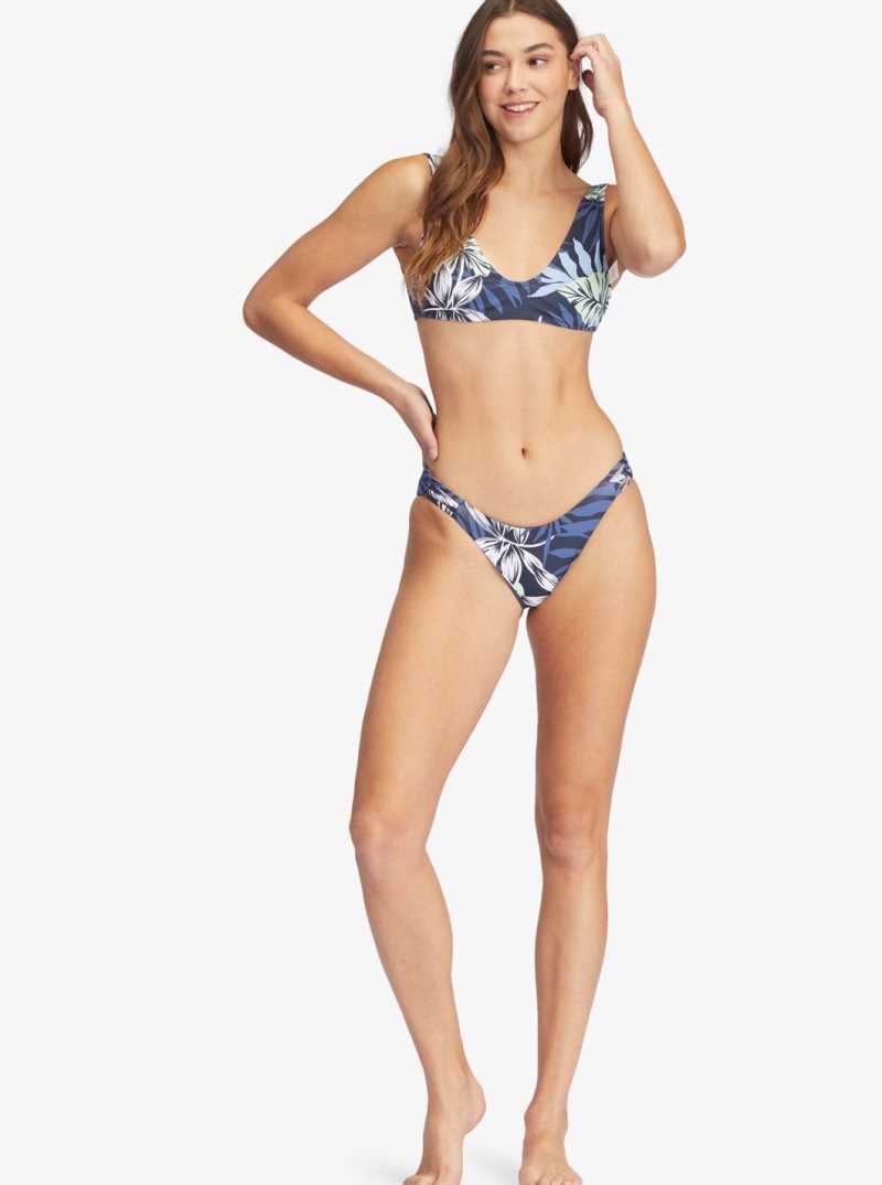 Hauts De Bikini Roxy Printed Beach Classics Bralette Femme Indigo | 827951KUJ