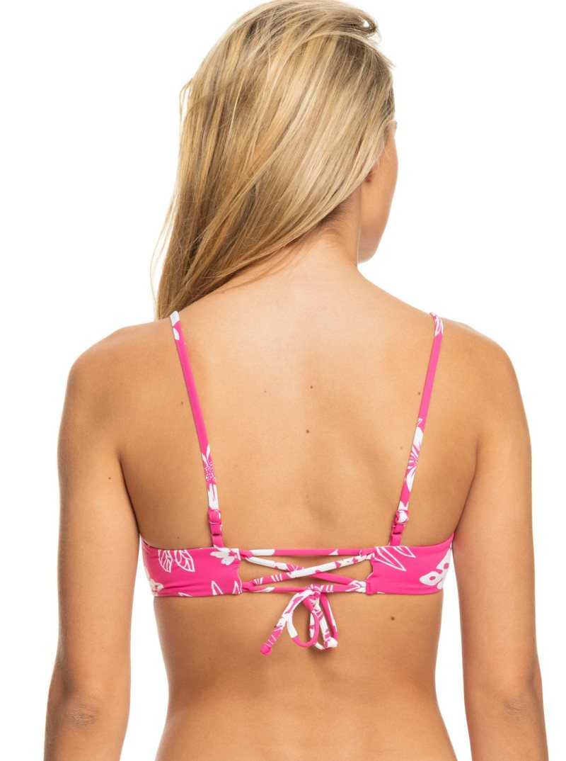 Hauts De Bikini Roxy Printed Beach Classics Athlétiques Triangle Femme Rose | 980547TDO