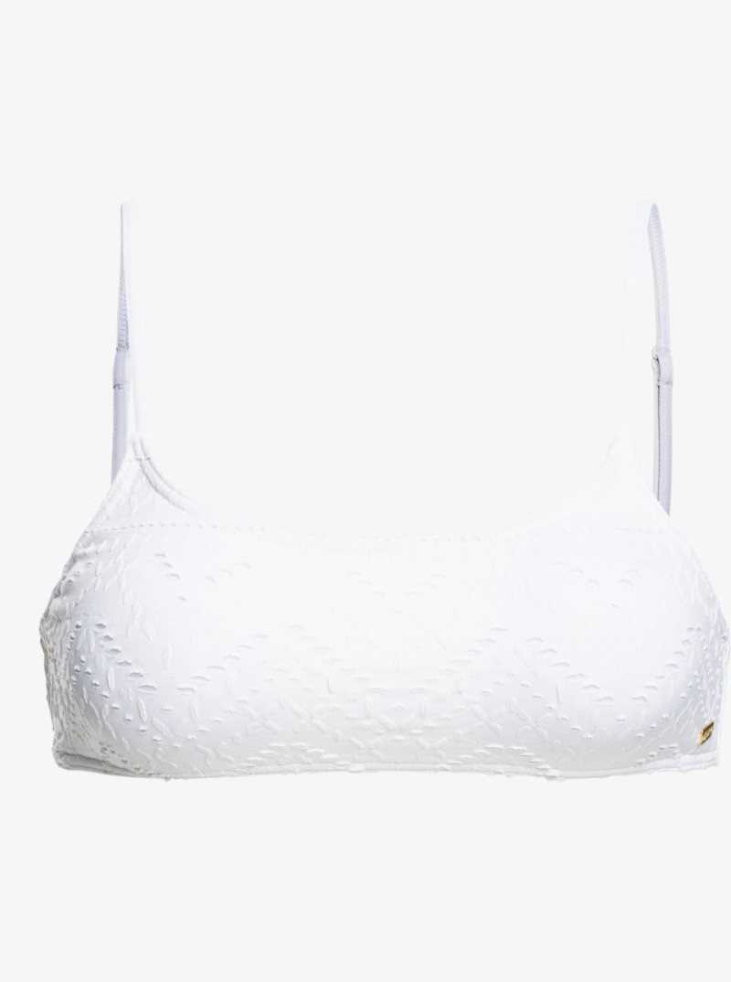 Hauts De Bikini Roxy Quiet Beauty Bralette Femme Blanche | 372896KQV