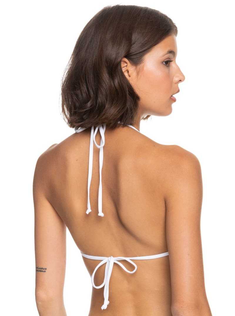 Hauts De Bikini Roxy Quiet Beauty Triangle Femme Blanche | 287691SHL