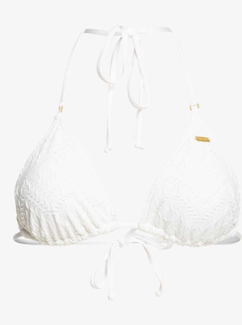 Hauts De Bikini Roxy Quiet Beauty Triangle Femme Blanche | 287691SHL