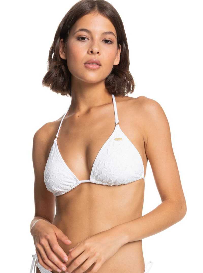 Hauts De Bikini Roxy Quiet Beauty Triangle Femme Blanche | 287691SHL