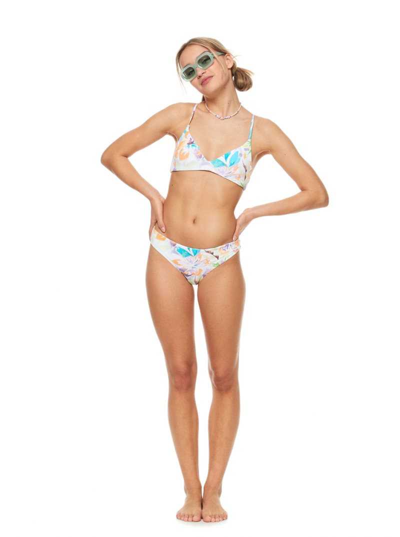 Hauts De Bikini Roxy Retro Revo Reversible Triangle Femme Blanche | 534816TXW