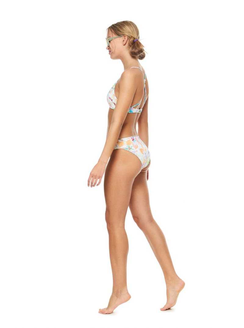 Hauts De Bikini Roxy Retro Revo Reversible Triangle Femme Blanche | 534816TXW