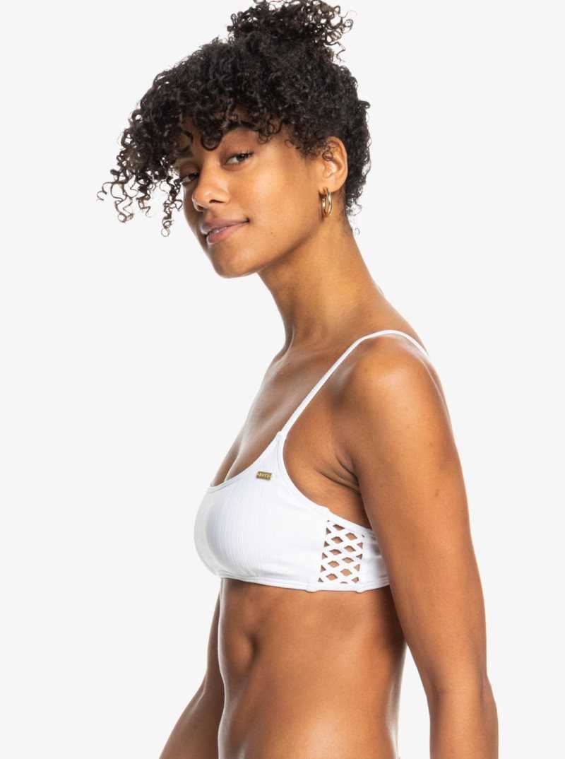 Hauts De Bikini Roxy Shadow In The Sun Bralette Femme Blanche | 029348HXS