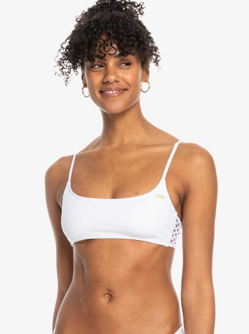 Hauts De Bikini Roxy Shadow In The Sun Bralette Femme Blanche | 029348HXS
