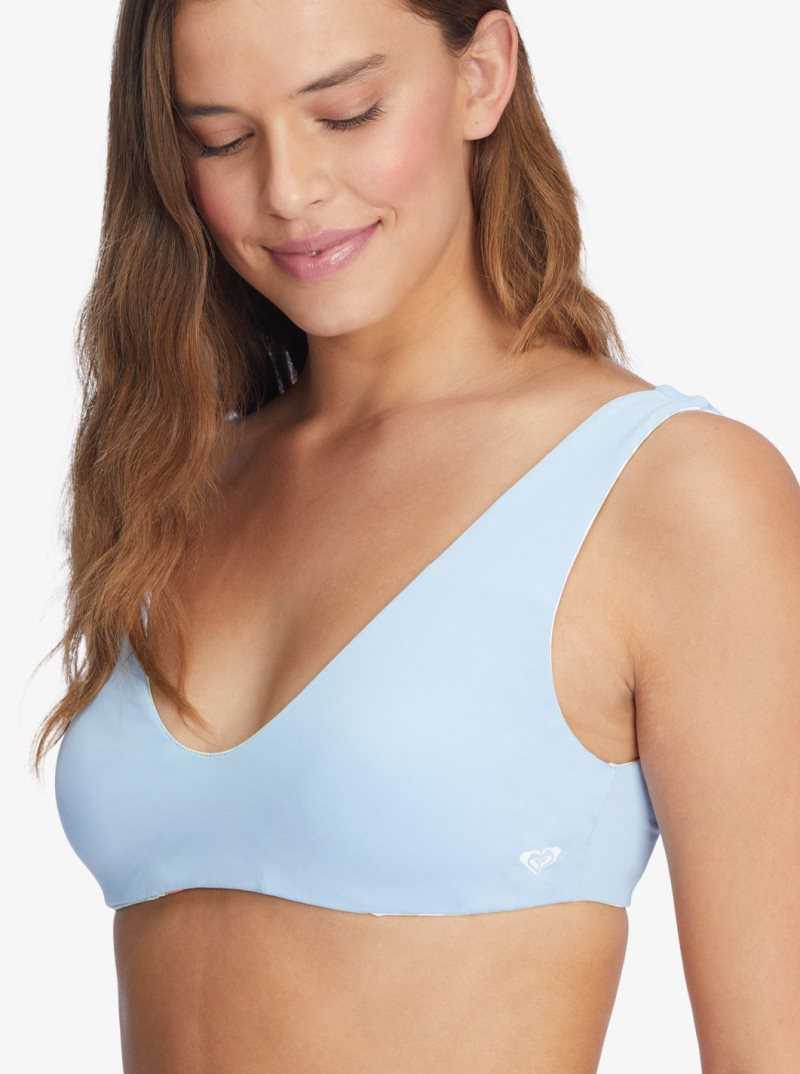 Hauts De Bikini Roxy Wildflowers Reversible Bralette Femme Blanche | 283710FRE