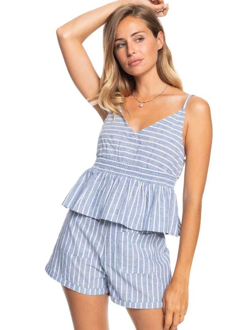 Hauts Roxy About Paradise Lanières Femme Bleu | 823596EFM