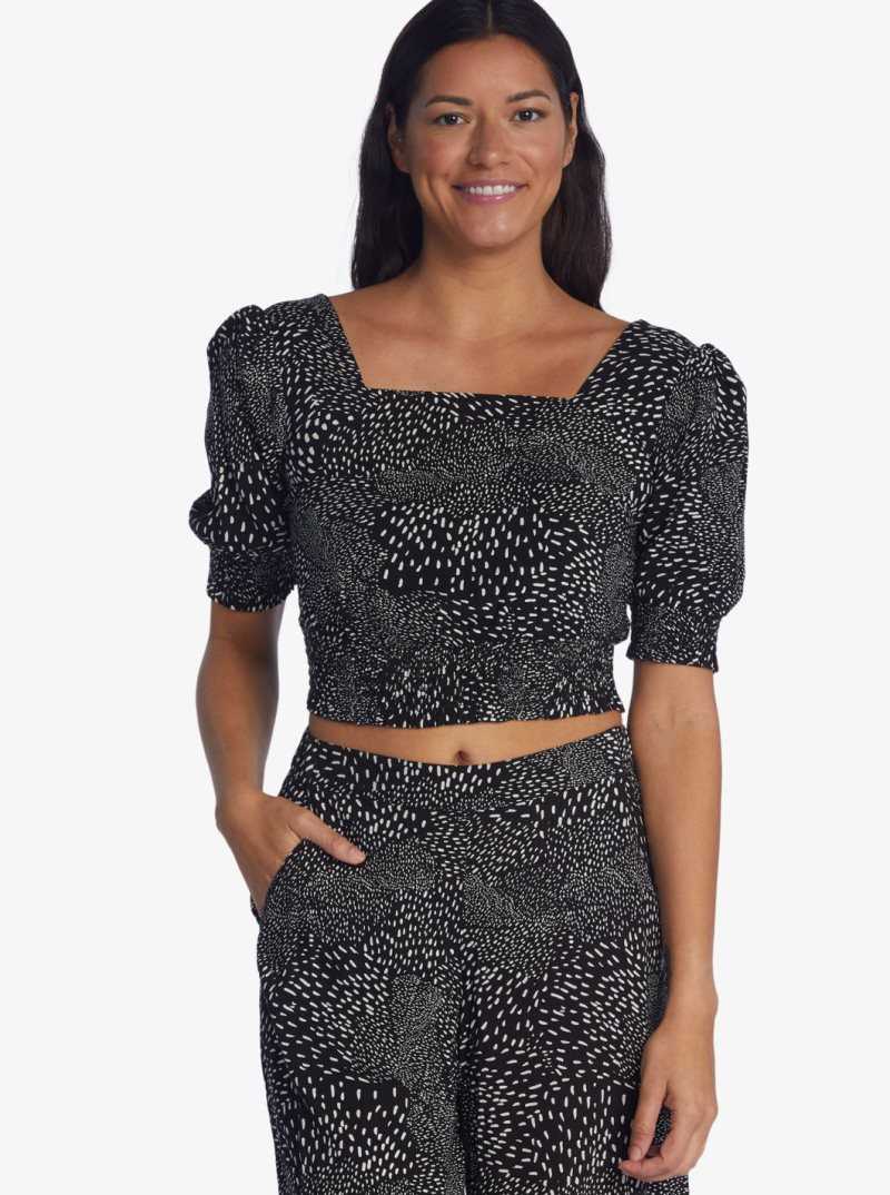 Hauts Roxy Abundant Swell Woven Femme Grise Foncé | 491602OMS