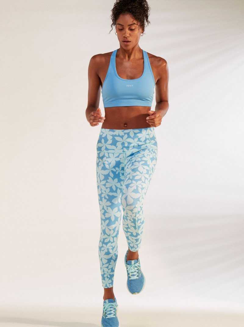 Hauts Roxy Active See The Good Sports Bra Femme Azur Bleu | 817205VYZ