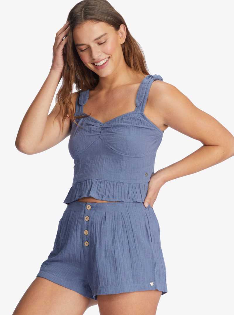 Hauts Roxy Beyond Me Lanières Femme Bleu | 930286FMR