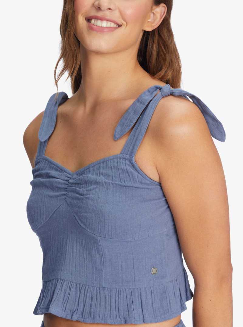Hauts Roxy Beyond Me Lanières Femme Bleu | 930286FMR