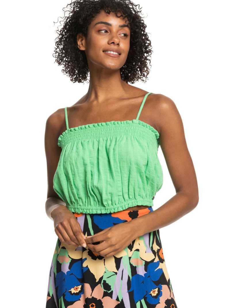 Hauts Roxy Bikini Vibes Lanières Crop Femme Vert | 742398PWM
