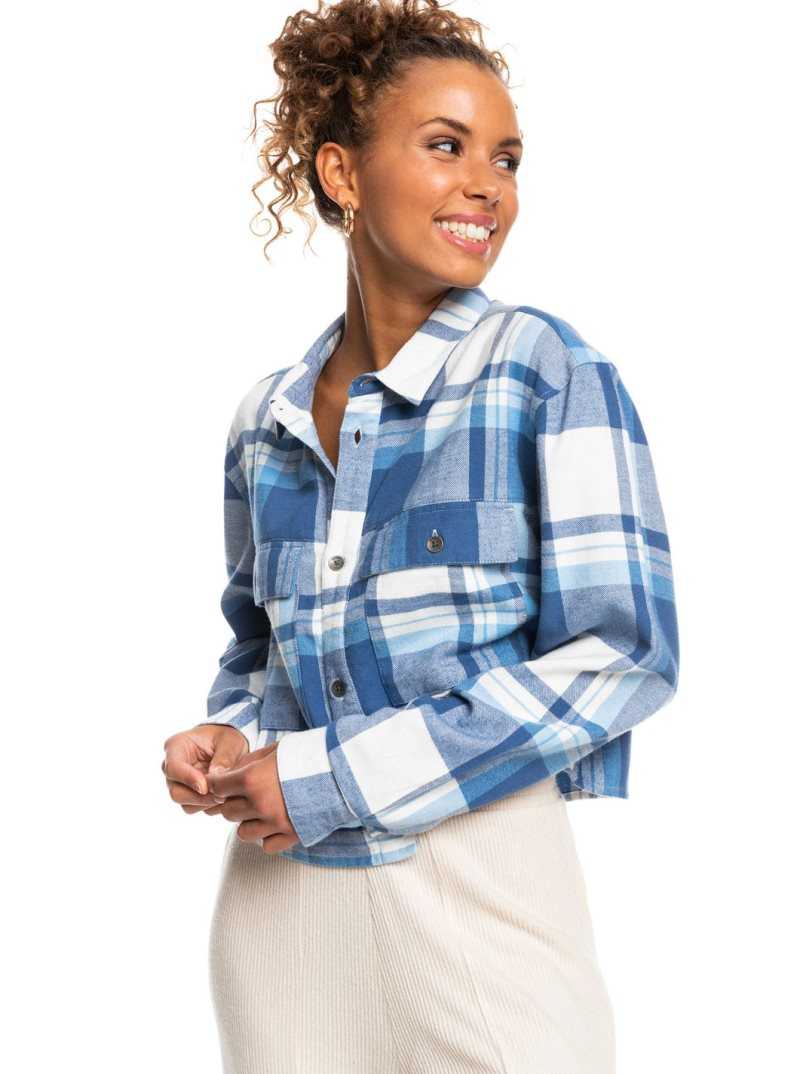 Hauts Roxy Both Ways Long Sleeve Shirt Femme Blanche | 496157XKF