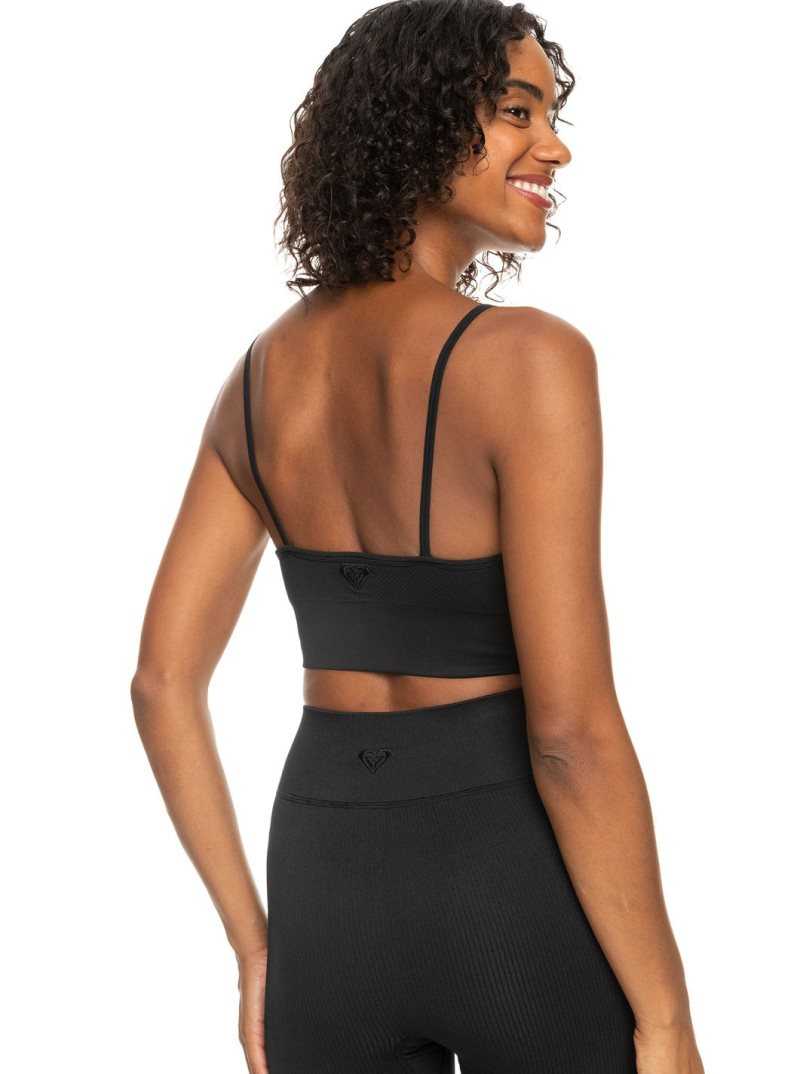 Hauts Roxy Chill Out Seamless Sports Bra Femme Grise Foncé | 380159BPU