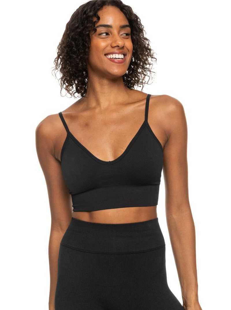 Hauts Roxy Chill Out Seamless Sports Bra Femme Grise Foncé | 380159BPU