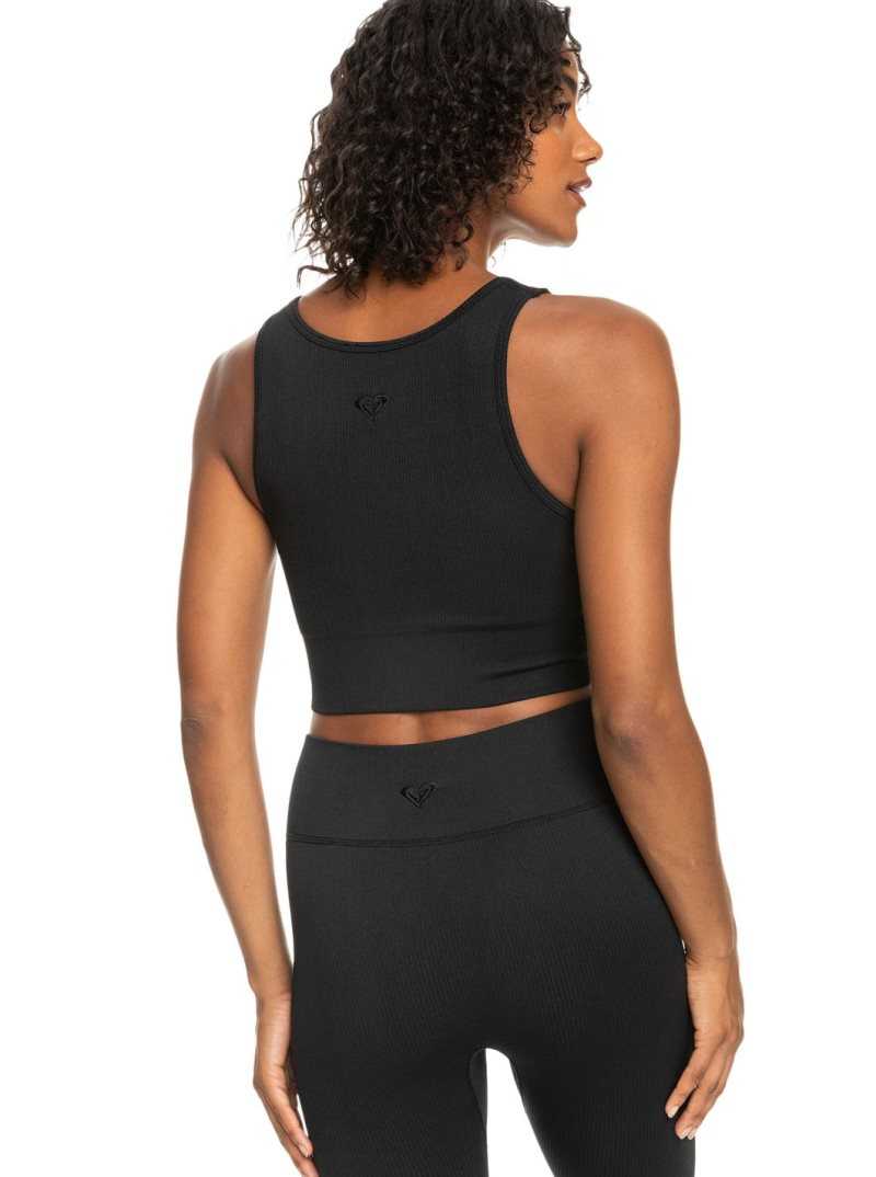 Hauts Roxy Chill Out Seamless Sports Bra Femme Grise Foncé | 594713QER