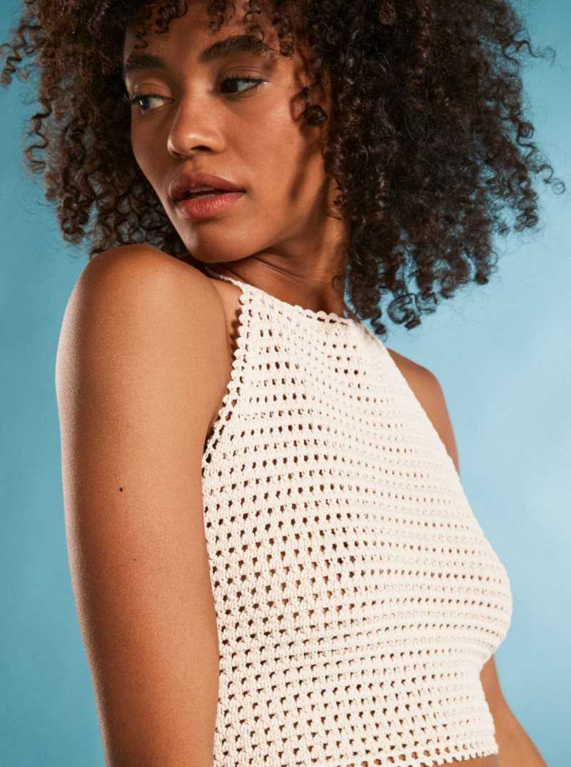 Hauts Roxy Daydreamer Cropped Knit Halter Femme | 205647YSR