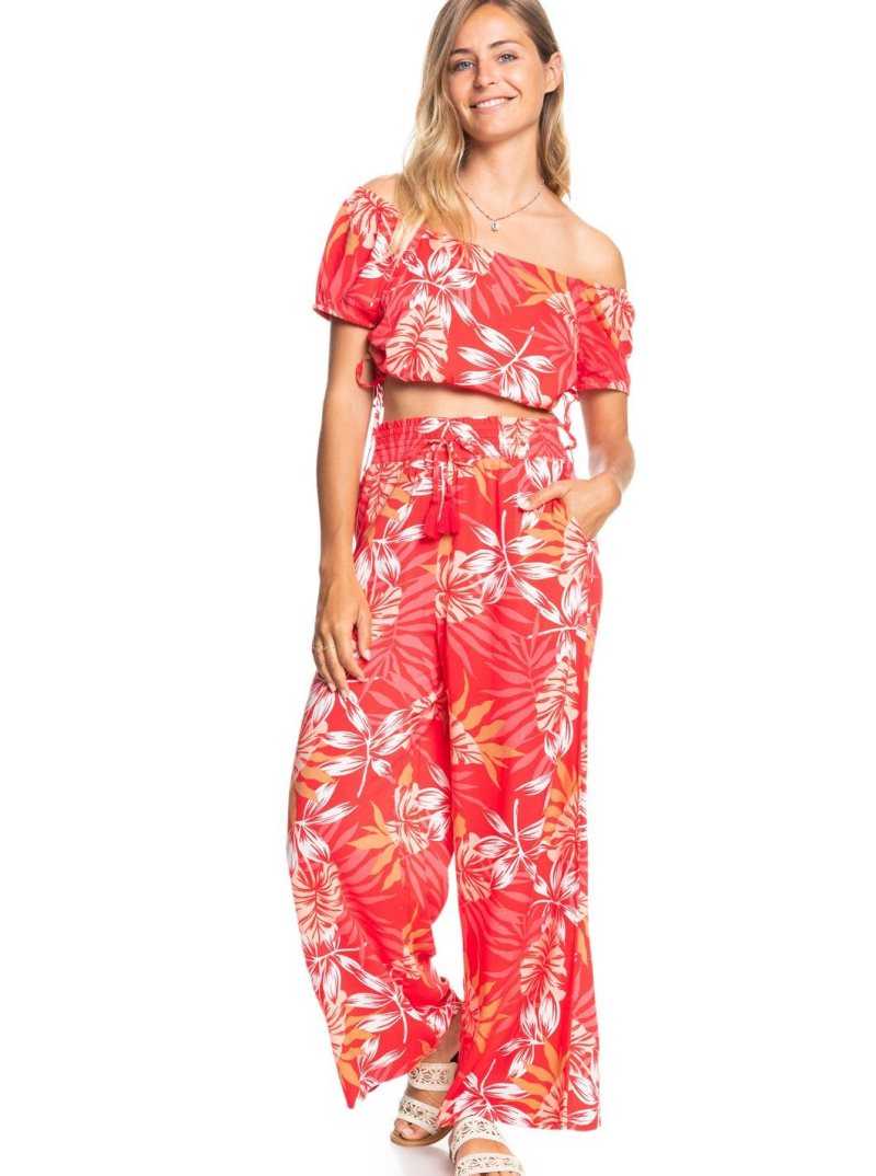 Hauts Roxy Dear Amor Printed Corta Sleeve Crop Femme | 768415PXY