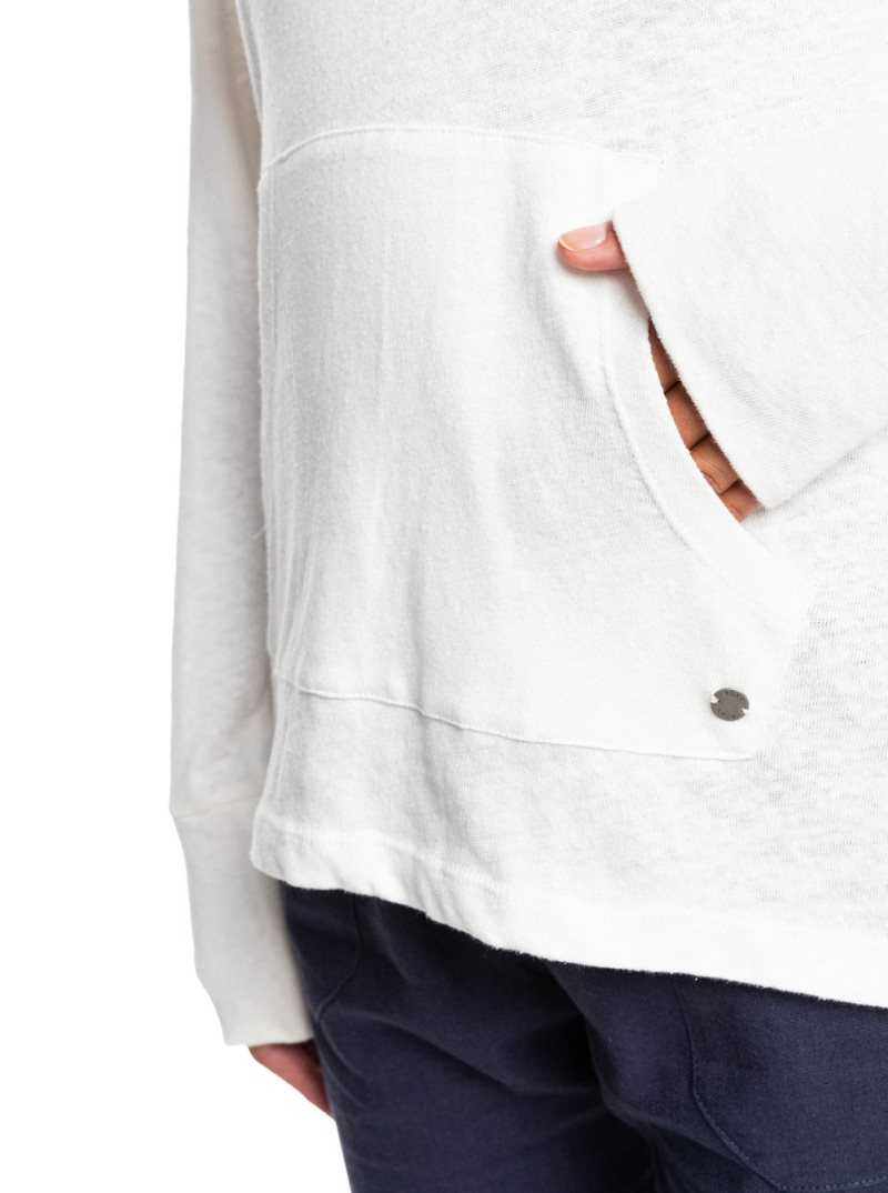 Hauts Roxy Destination Surf Hoodie Femme Blanche | 405397IQN
