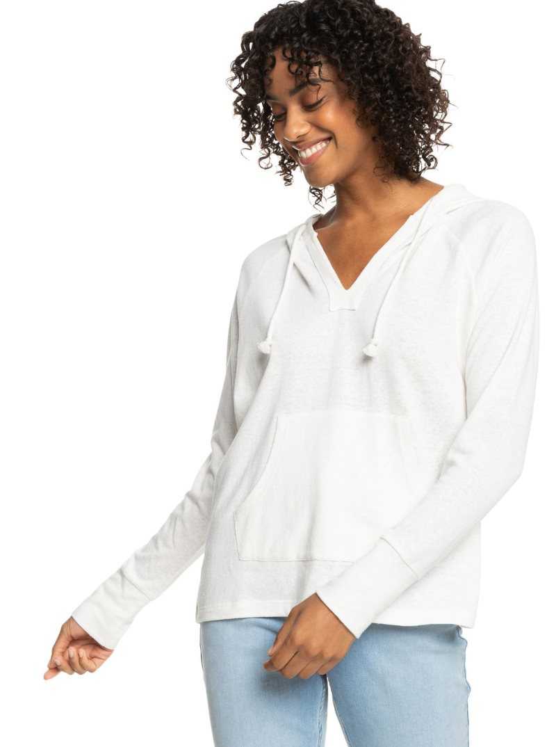 Hauts Roxy Destination Surf Hoodie Femme Blanche | 405397IQN