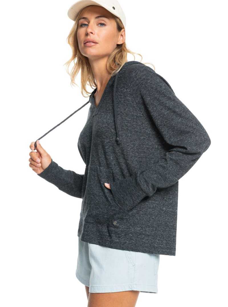 Hauts Roxy Destination Surf Hoodie Femme Grise Foncé | 765913FUE