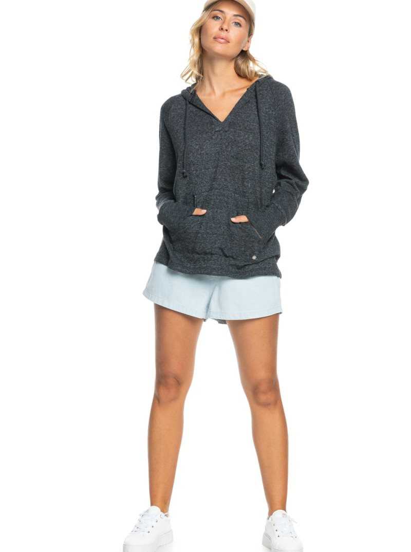 Hauts Roxy Destination Surf Hoodie Femme Grise Foncé | 765913FUE