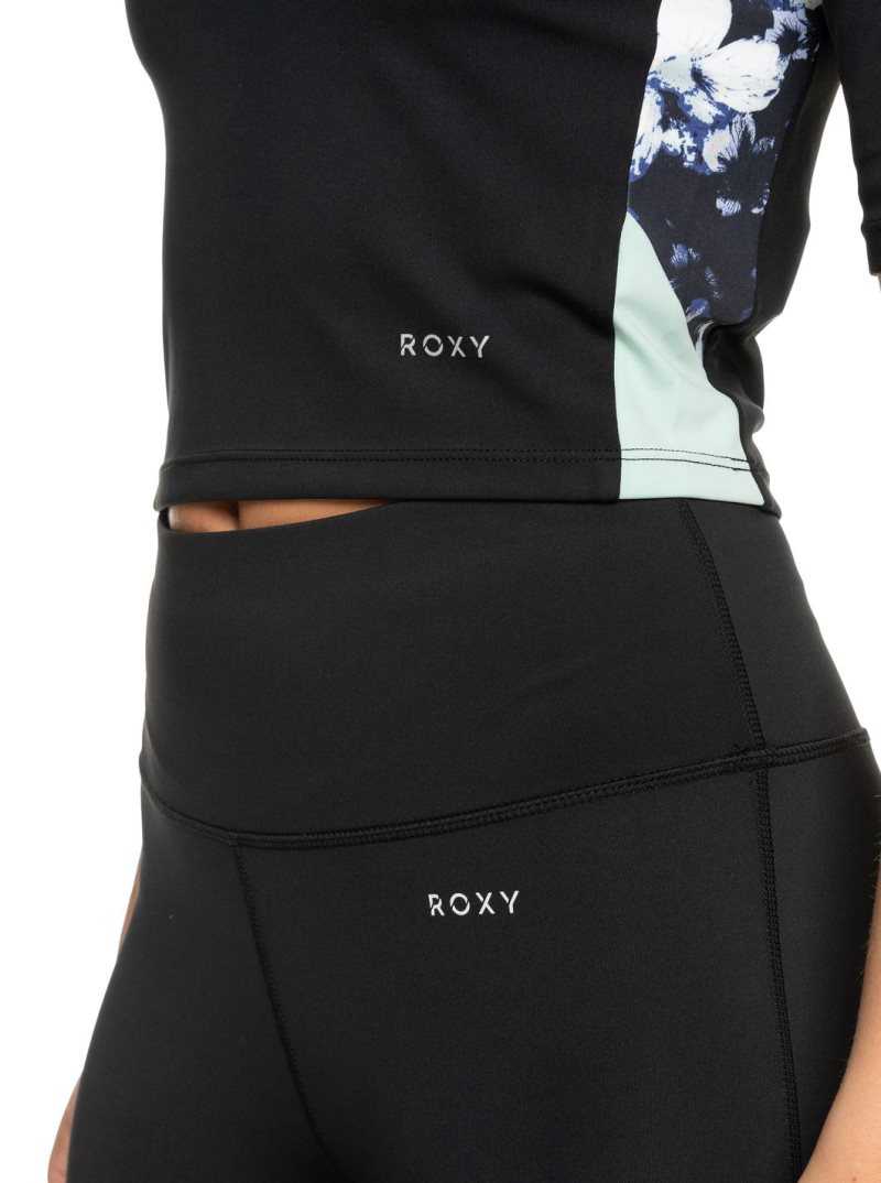 Hauts Roxy Escape From LA Crop Sports T-Shirt Femme Noir | 094672OFM