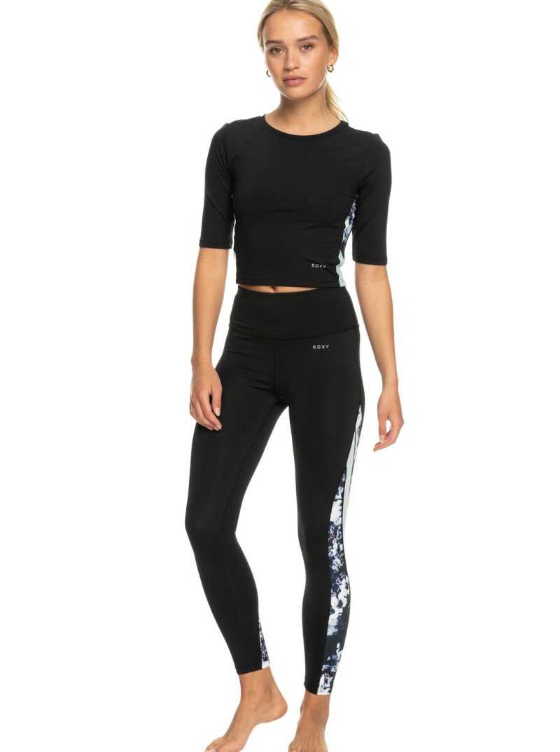 Hauts Roxy Escape From LA Crop Sports T-Shirt Femme Noir | 094672OFM