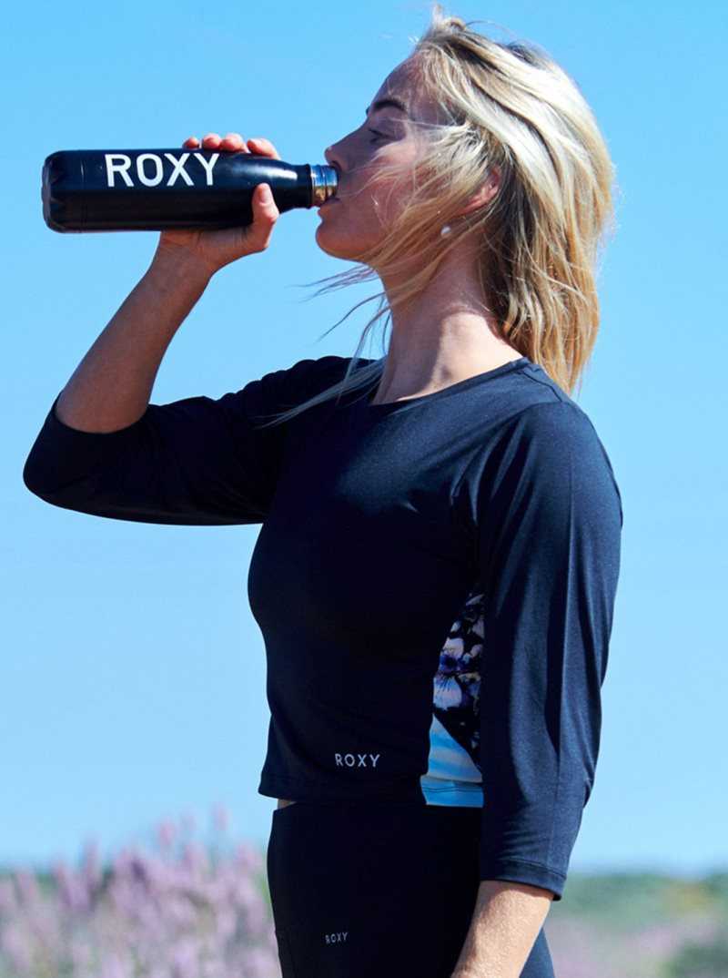 Hauts Roxy Escape From LA Crop Sports T-Shirt Femme Noir | 094672OFM