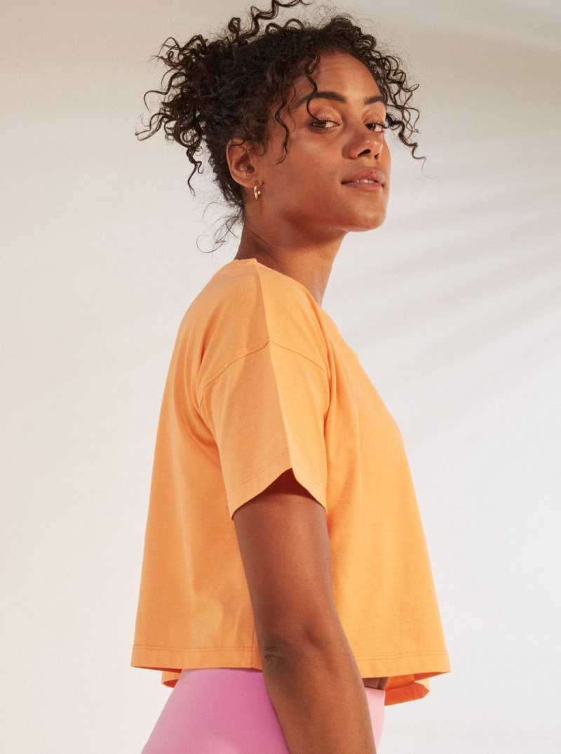Hauts Roxy Essential Sports T-Shirt Femme Orange | 902378TUQ
