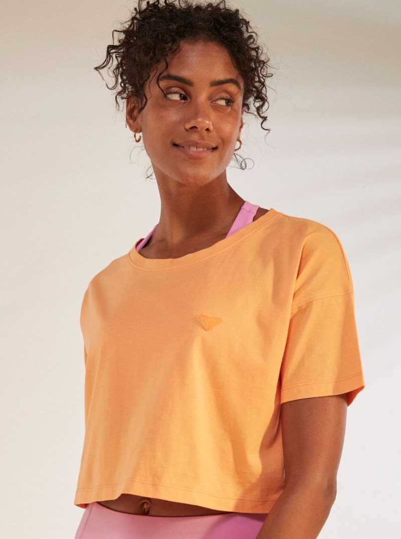 Hauts Roxy Essential Sports T-Shirt Femme Orange | 902378TUQ