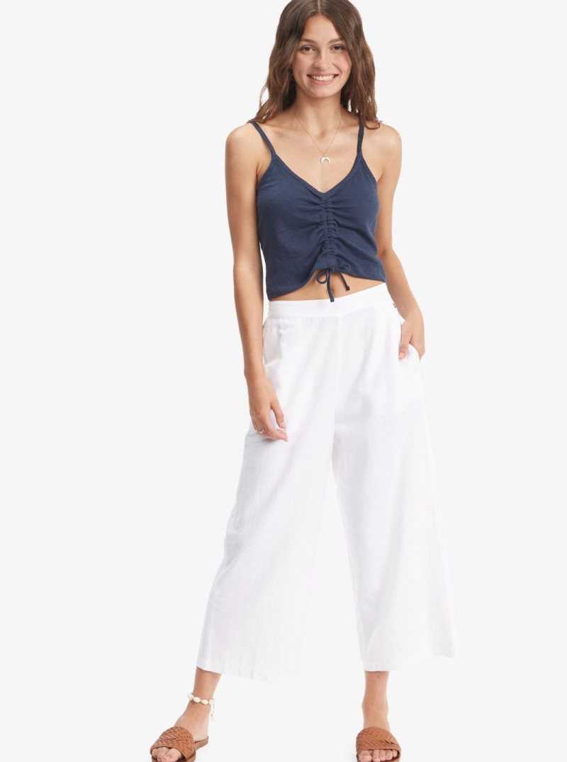 Hauts Roxy Flirty Feels V-Neck Femme Indigo | 361920ECU