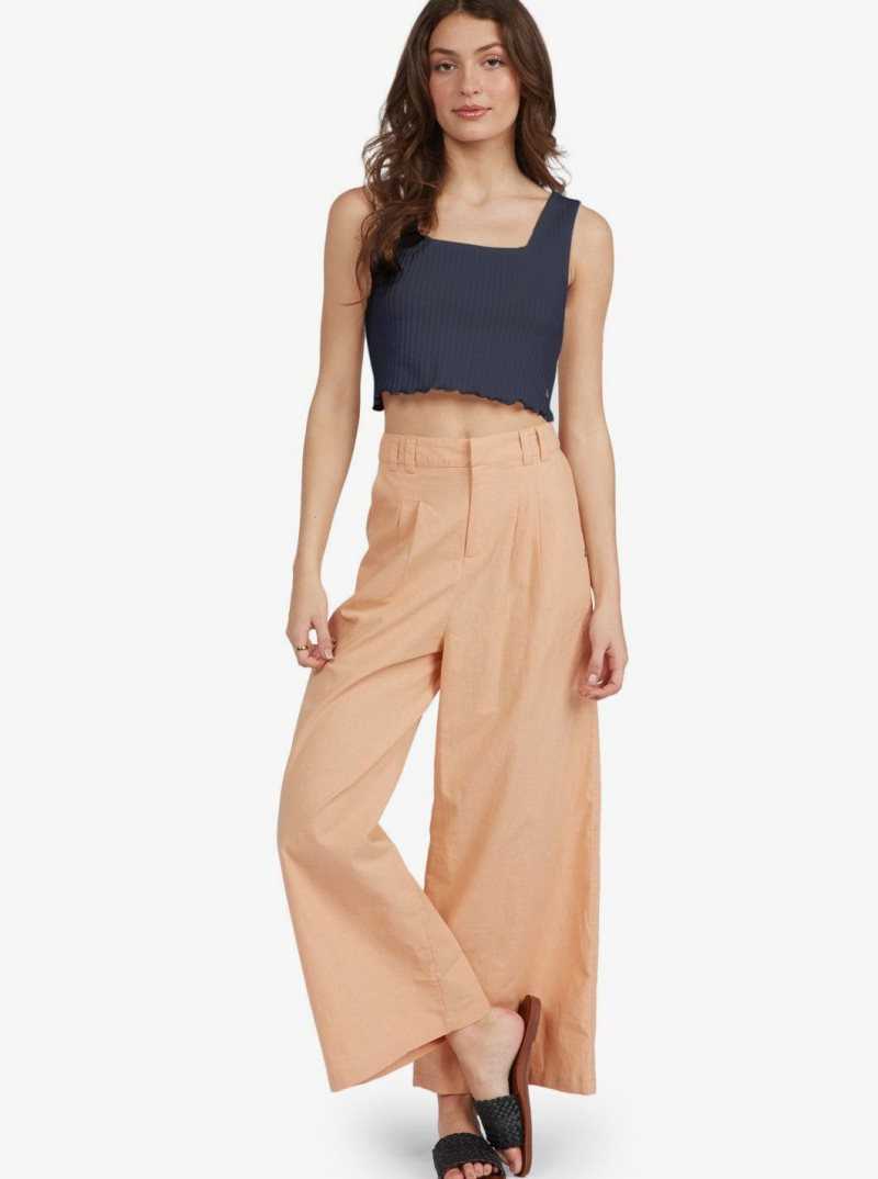 Hauts Roxy Good Days Ahead Cropped Femme Indigo | 029617DFT