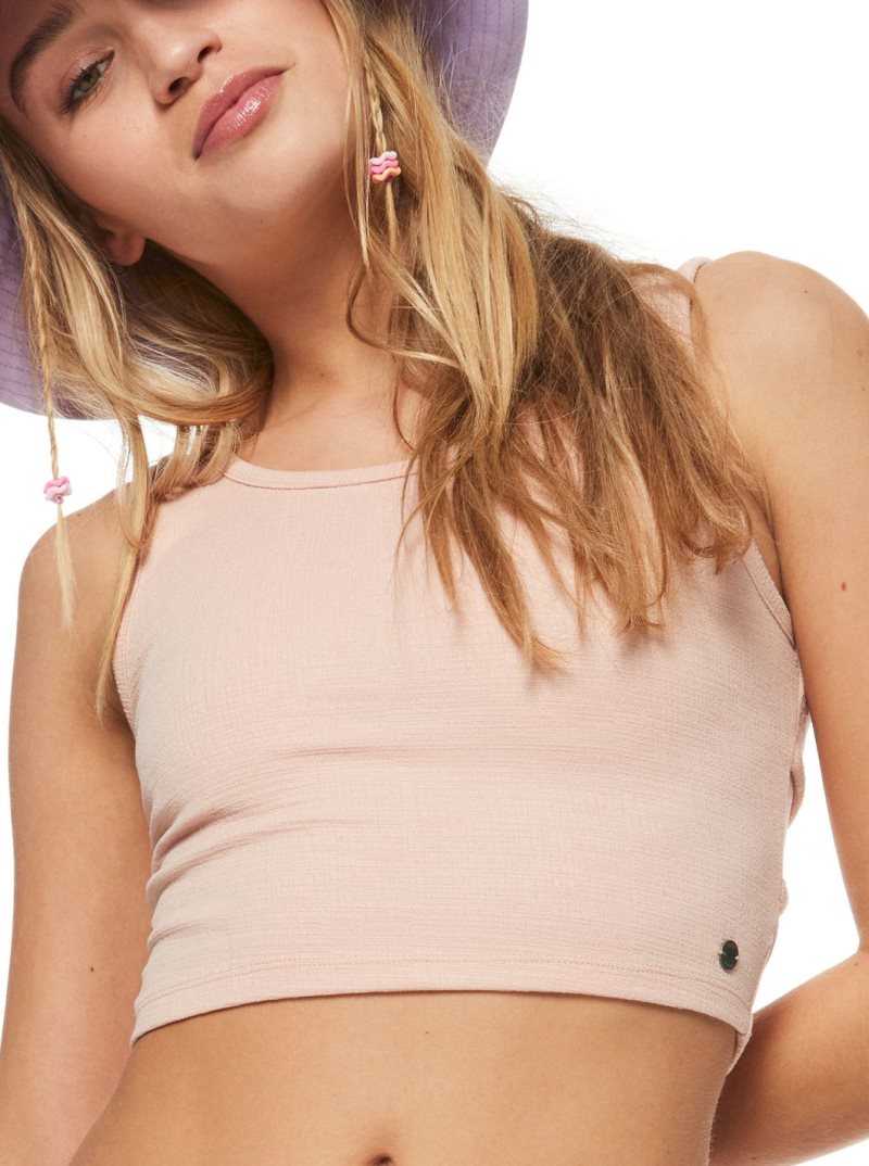 Hauts Roxy Good Keepsake Crop Femme Corail | 173802PKX