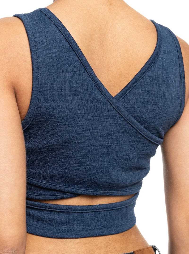 Hauts Roxy Good Keepsake Crop Femme Indigo | 254830LZQ