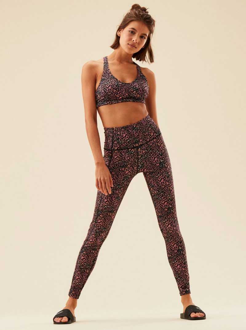 Hauts Roxy Heart Into It Sports Bra Femme Grise Foncé | 475820JKD