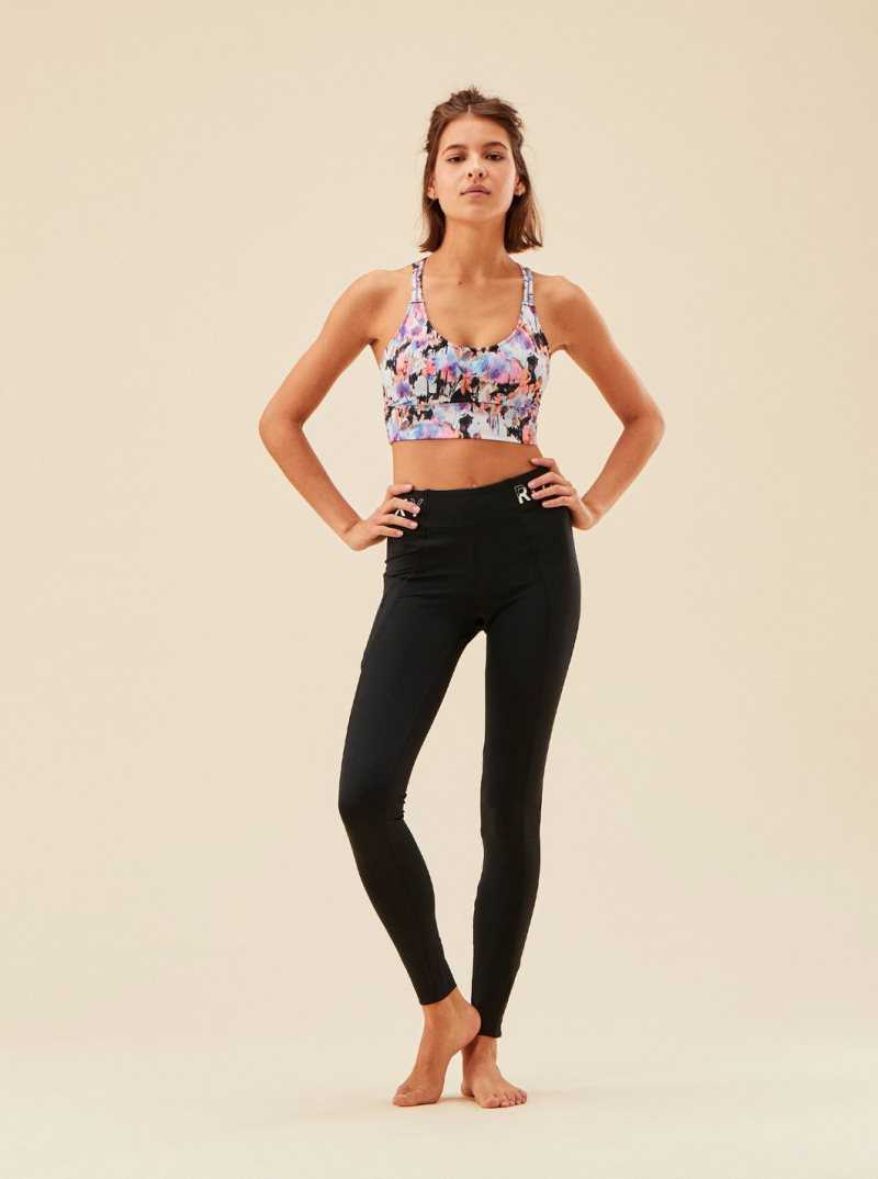 Hauts Roxy Heart Into It Sports Bra Femme Grise Foncé | 639501ZVR