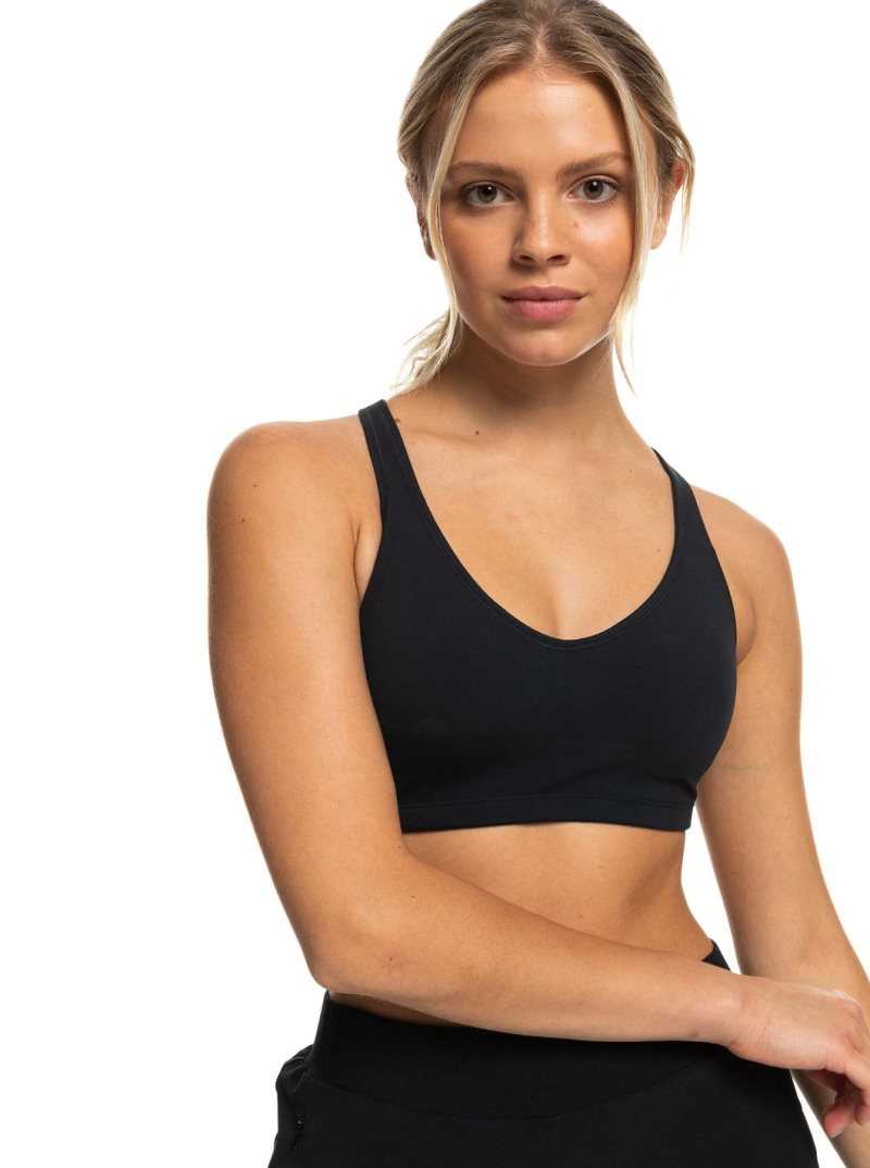 Hauts Roxy Heart Into It Sports Bra Femme Grise Foncé | 649318QJT