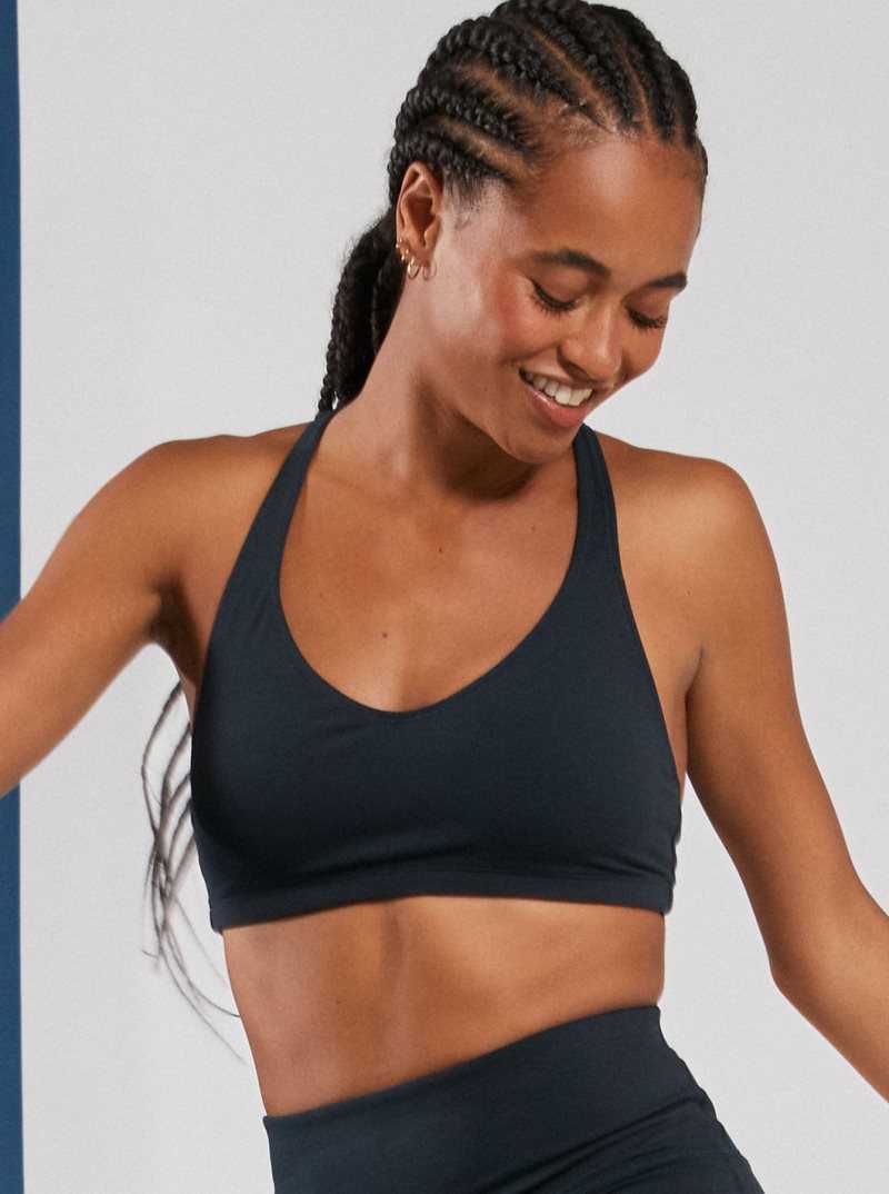 Hauts Roxy Heart Into It Sports Bra Femme Grise Foncé | 649318QJT