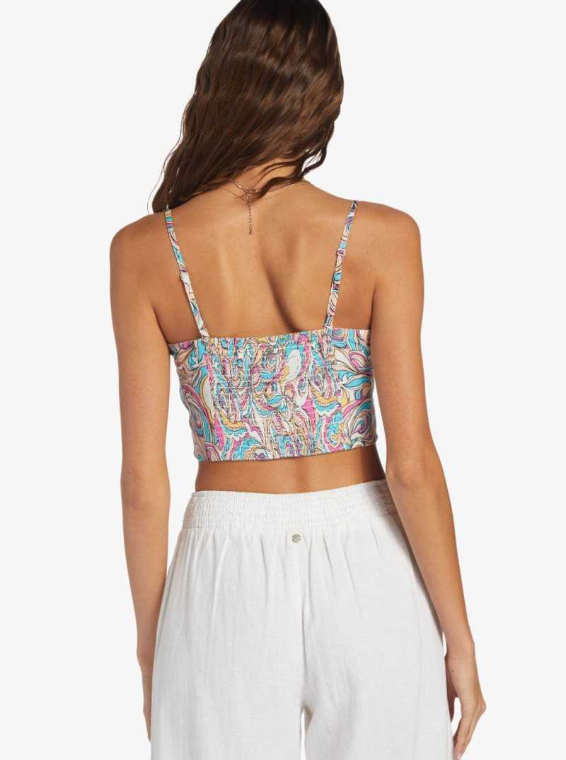 Hauts Roxy Iconic Place Lanières Crop Femme | 078634QBX