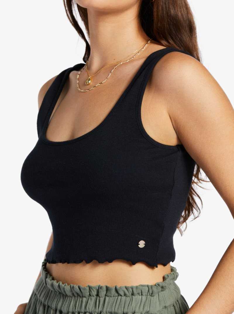 Hauts Roxy Keep It Wavy Tank Femme Grise Foncé | 297510JUS