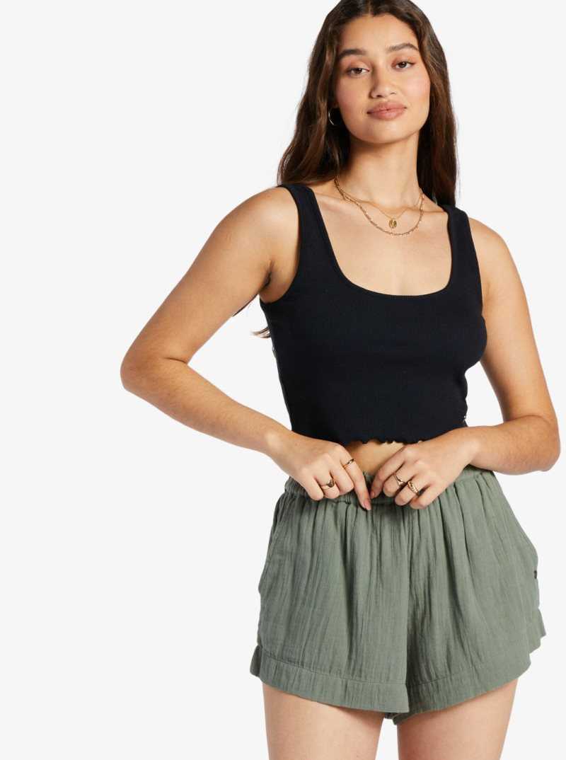 Hauts Roxy Keep It Wavy Tank Femme Grise Foncé | 297510JUS