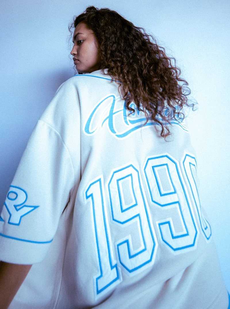 Hauts Roxy Kelia Homerun Button-Up Baseball Sweatshirt Femme | 678403JNW