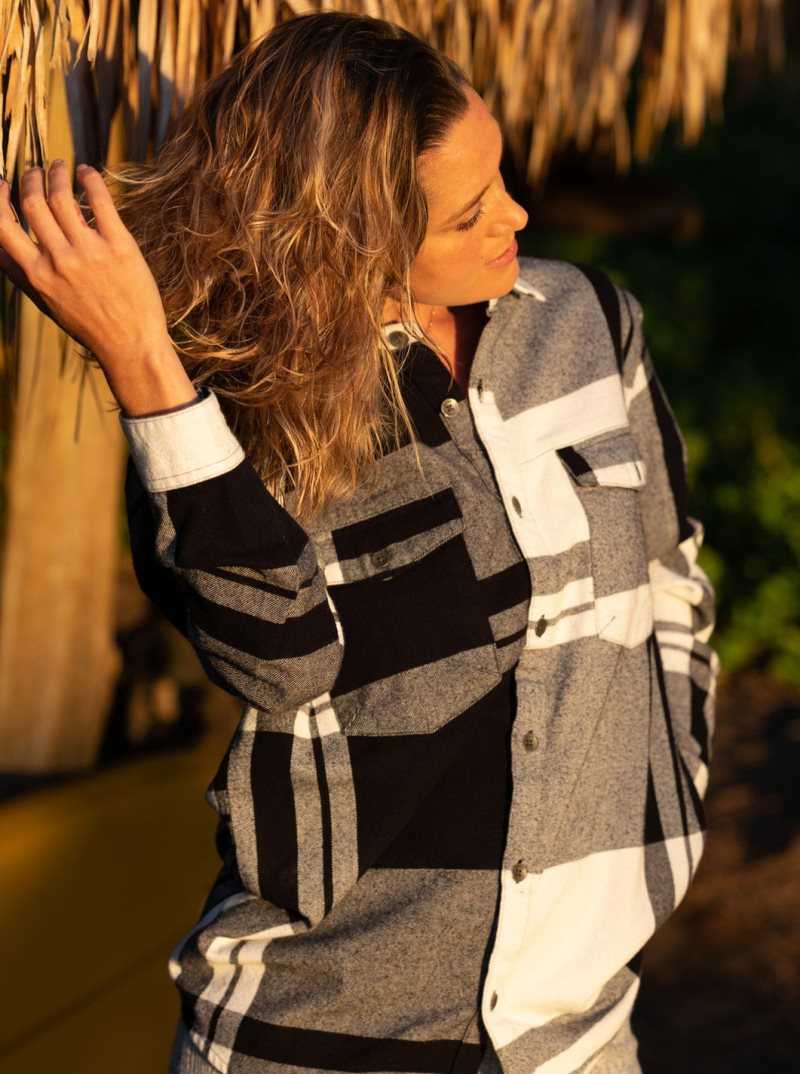 Hauts Roxy Let It Go Long Sleeve Shirt Femme Grise Foncé | 241059CRV