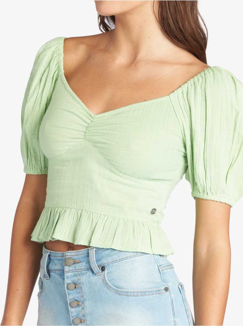 Hauts Roxy Life Mirage Woven Puff Sleeve Femme | 563042RHW