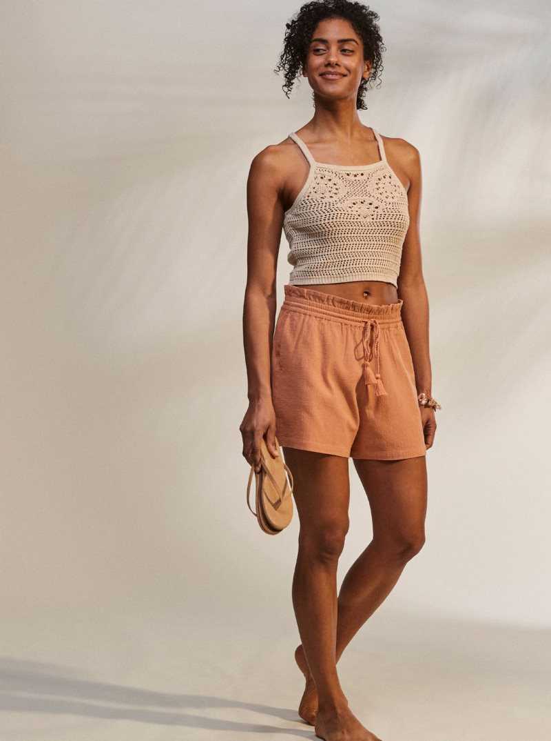 Hauts Roxy Malibu Crush Tricoté Halter Femme | 654189PJO