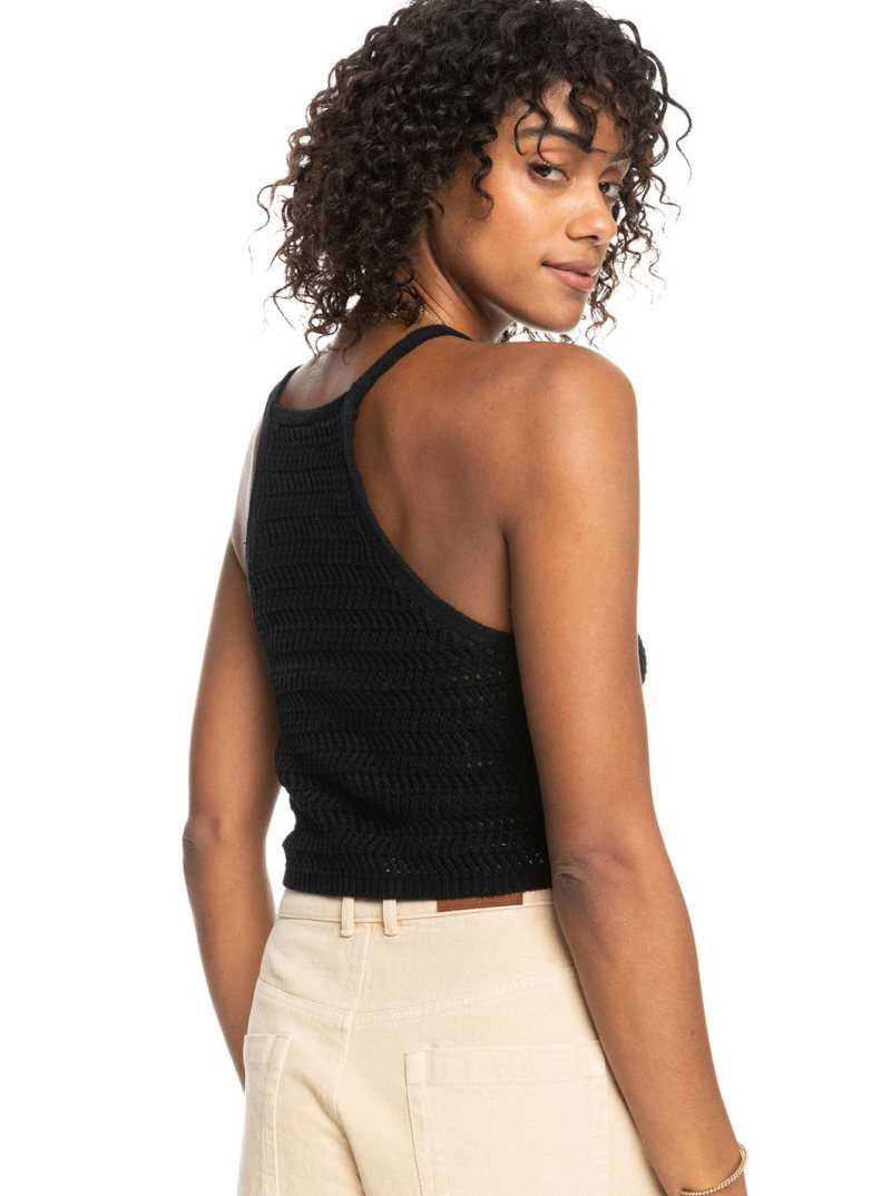 Hauts Roxy Malibu Crush Tricoté Halter Femme Grise Foncé | 693471YEA